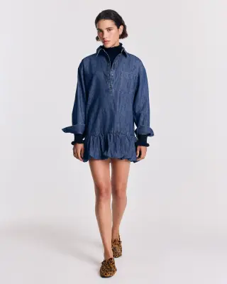 Robe Deborah bleu chambray foncé — photo 2