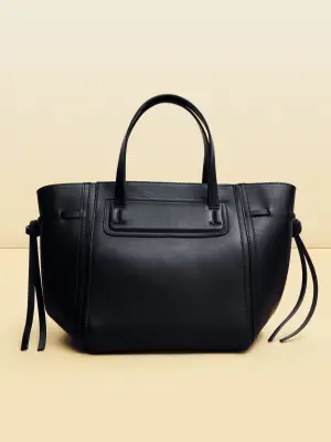 Sac fourre-tout en cuir - Noir — photo 1