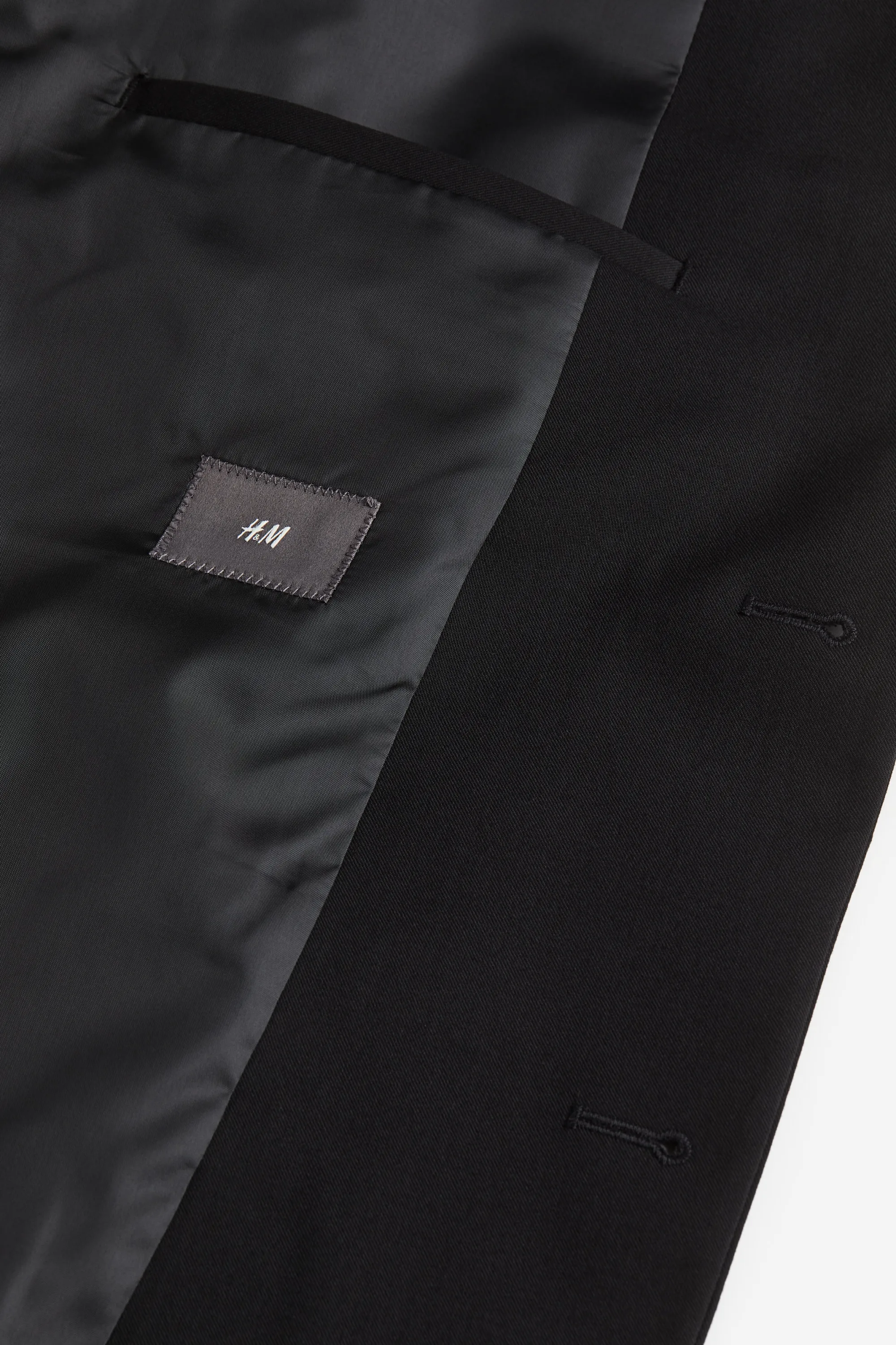 Veste Skinny Fit à fermeture droite - Noir