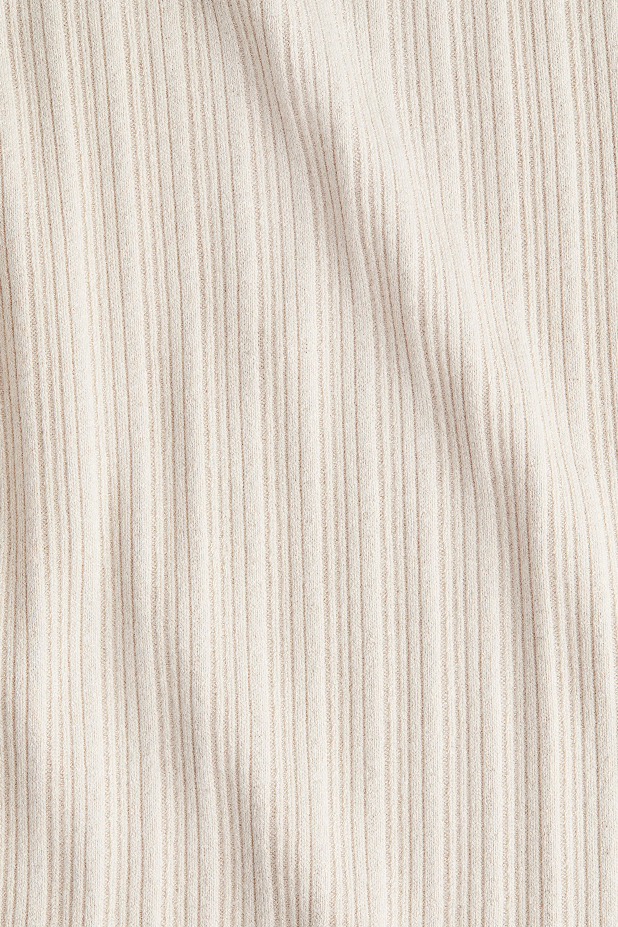 MAMA Robe en maille côtelée - Beige clair