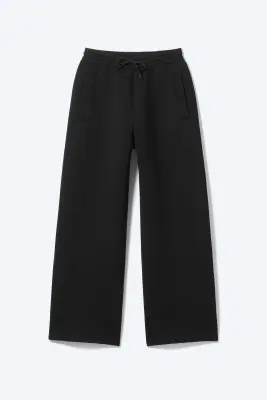 Pantalon en textile façon néoprène Loose Fit - Noir — photo 4