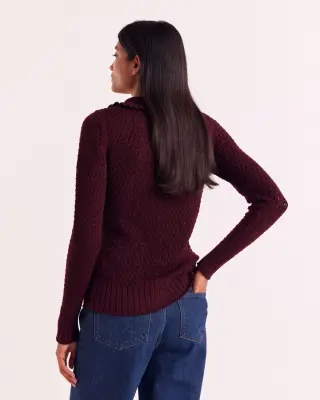 Cardigan Héloise bordeaux — photo 5