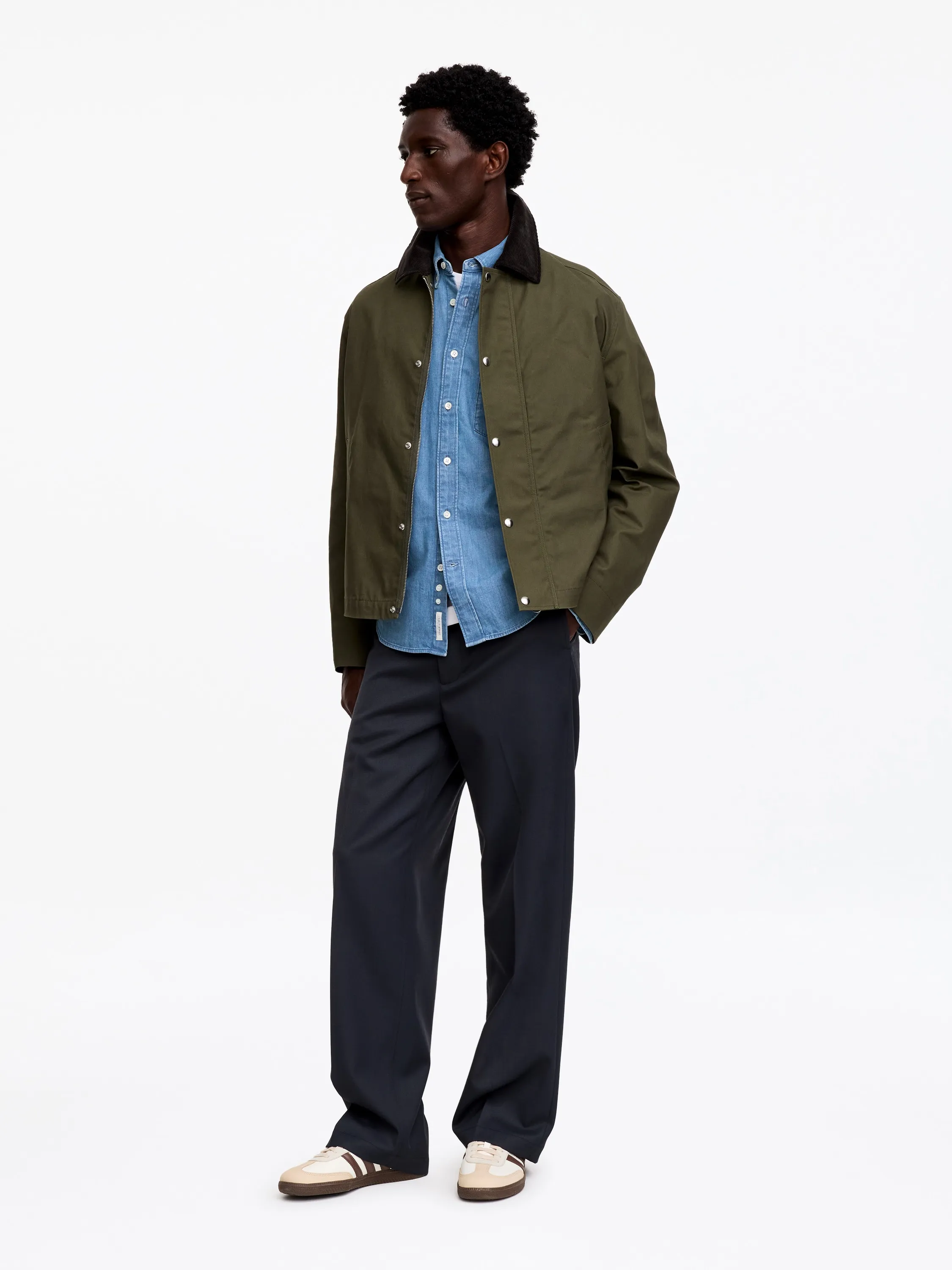Regular Denim Shirt - Bleu délavé