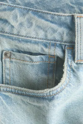 Wide High Waist Jeans - Bleu denim — photo 3