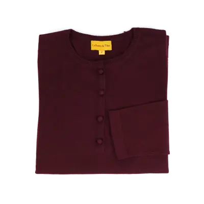 Pull en pashmina et soie - rouge moine