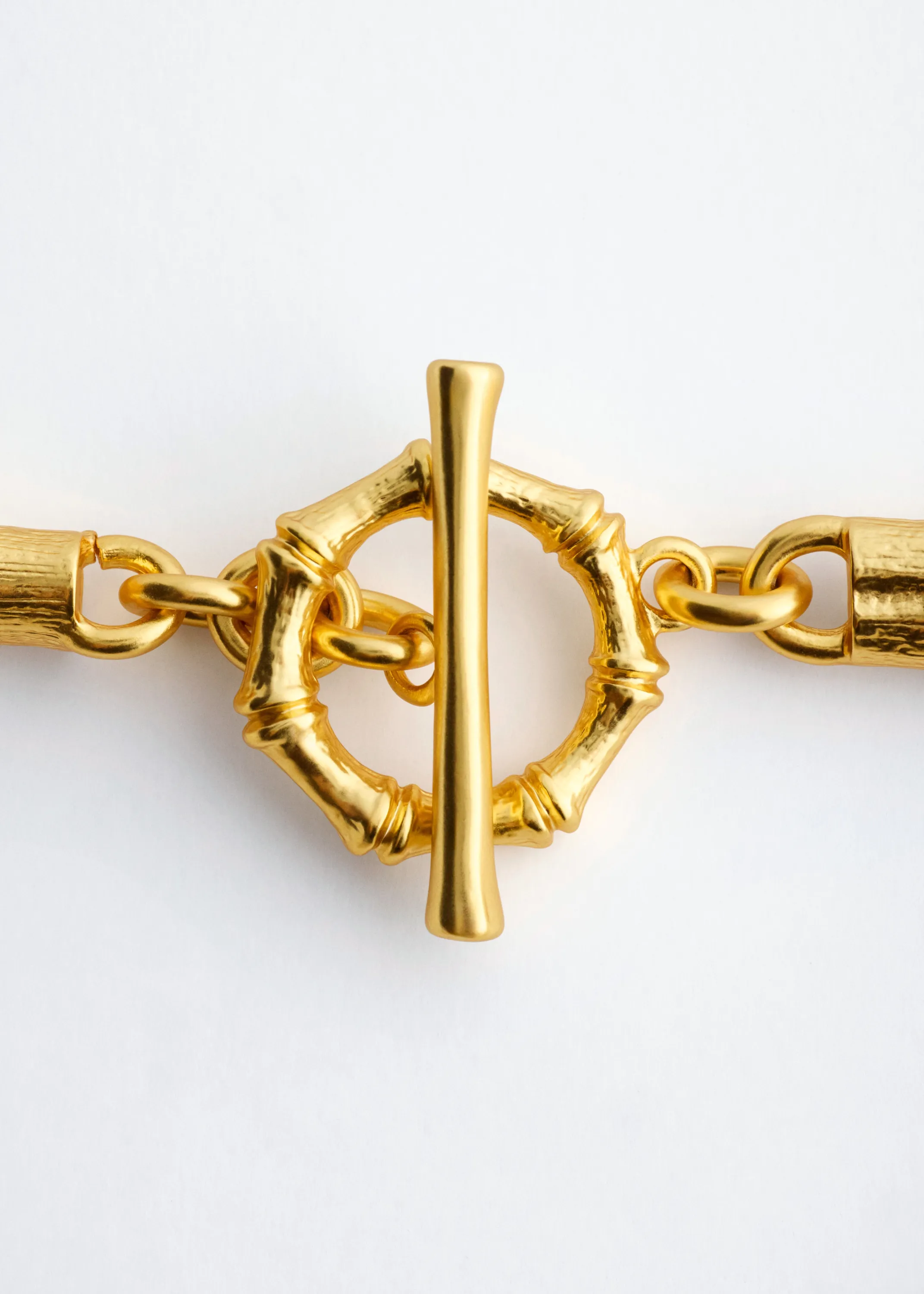 Collier en chaîne texturée - Doré