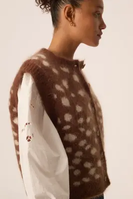 Gilet Adola Jacquard Faon — photo 4