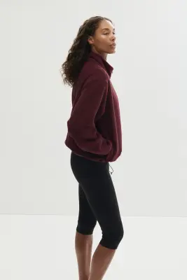 Veste de sport en tissu Teddy bear - Rouge cerise — photo 2