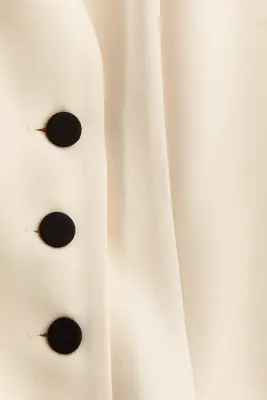 Robe portefeuille avec jupe évasée - Crème — photo 3