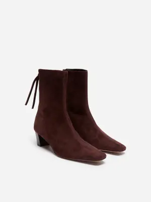 Bottines en cuir - Marron — photo 2