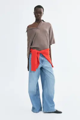 Polo en maille fine - Taupe — photo 2
