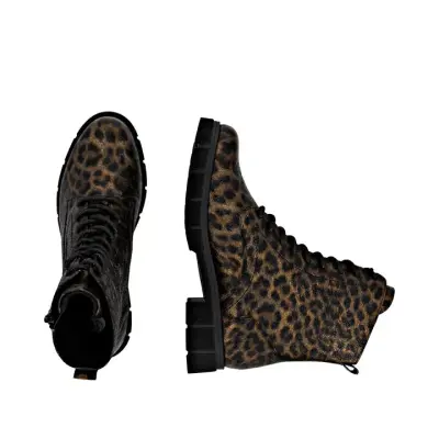 Bottines Remonte D2S72-90 Léopard - Lacets Zip Grande Pointure Femme — photo 4