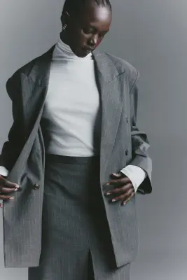 Jupe crayon - Gris/rayures tennis — photo 3
