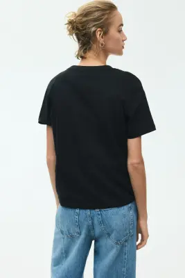 T-shirt en coton - Noir — photo 1