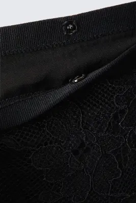 Jupe ornementée en dentelle - Noir — photo 2