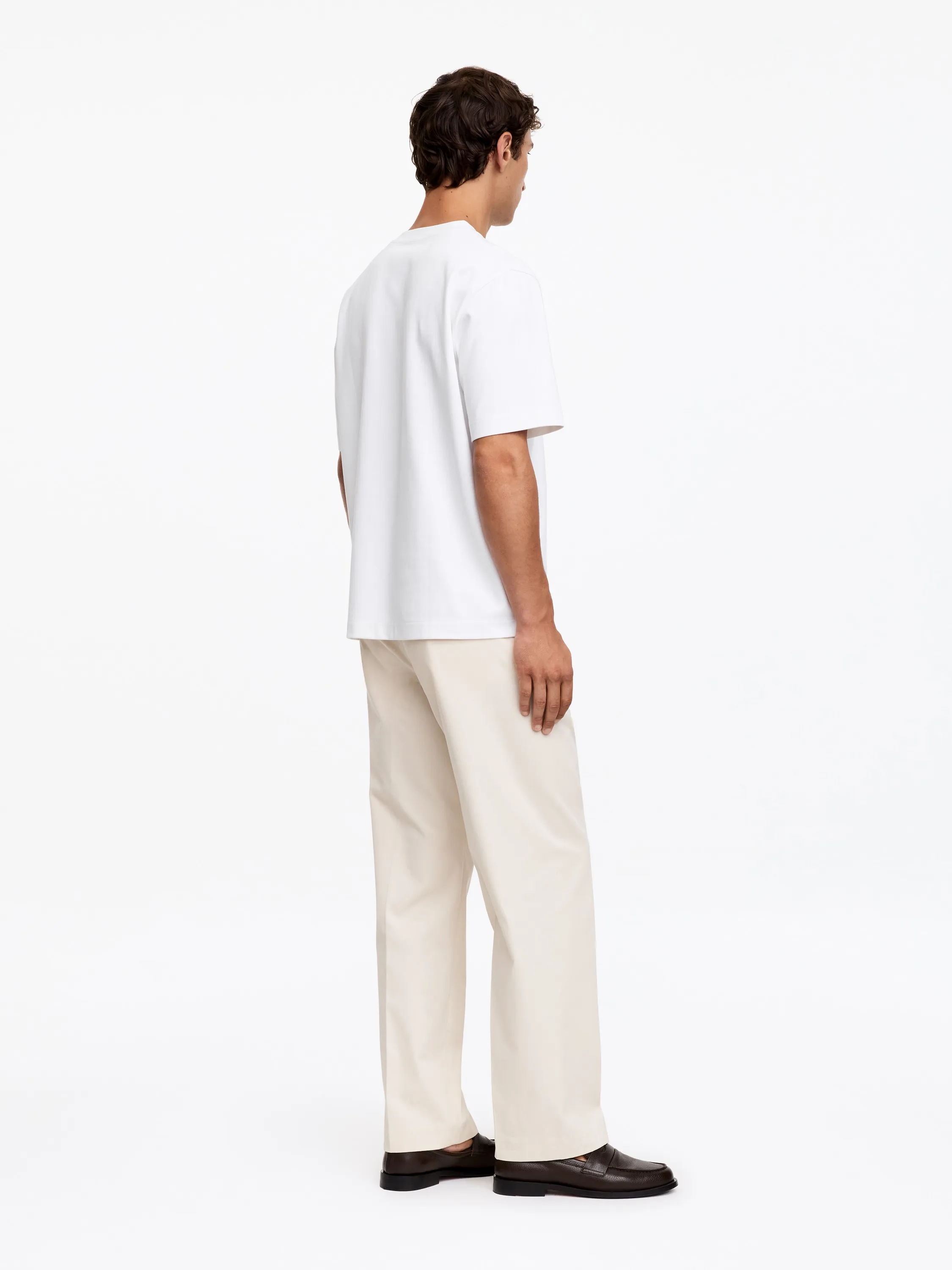 T-shirt carré en interlock - Blanc
