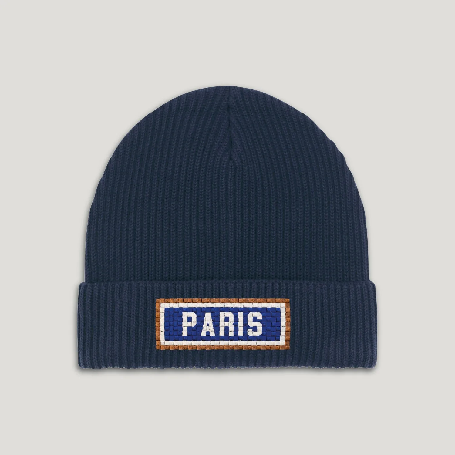 BONNET COTON BIO – BRODERIE MÉTRO PARISIEN - PARIS - NAVY