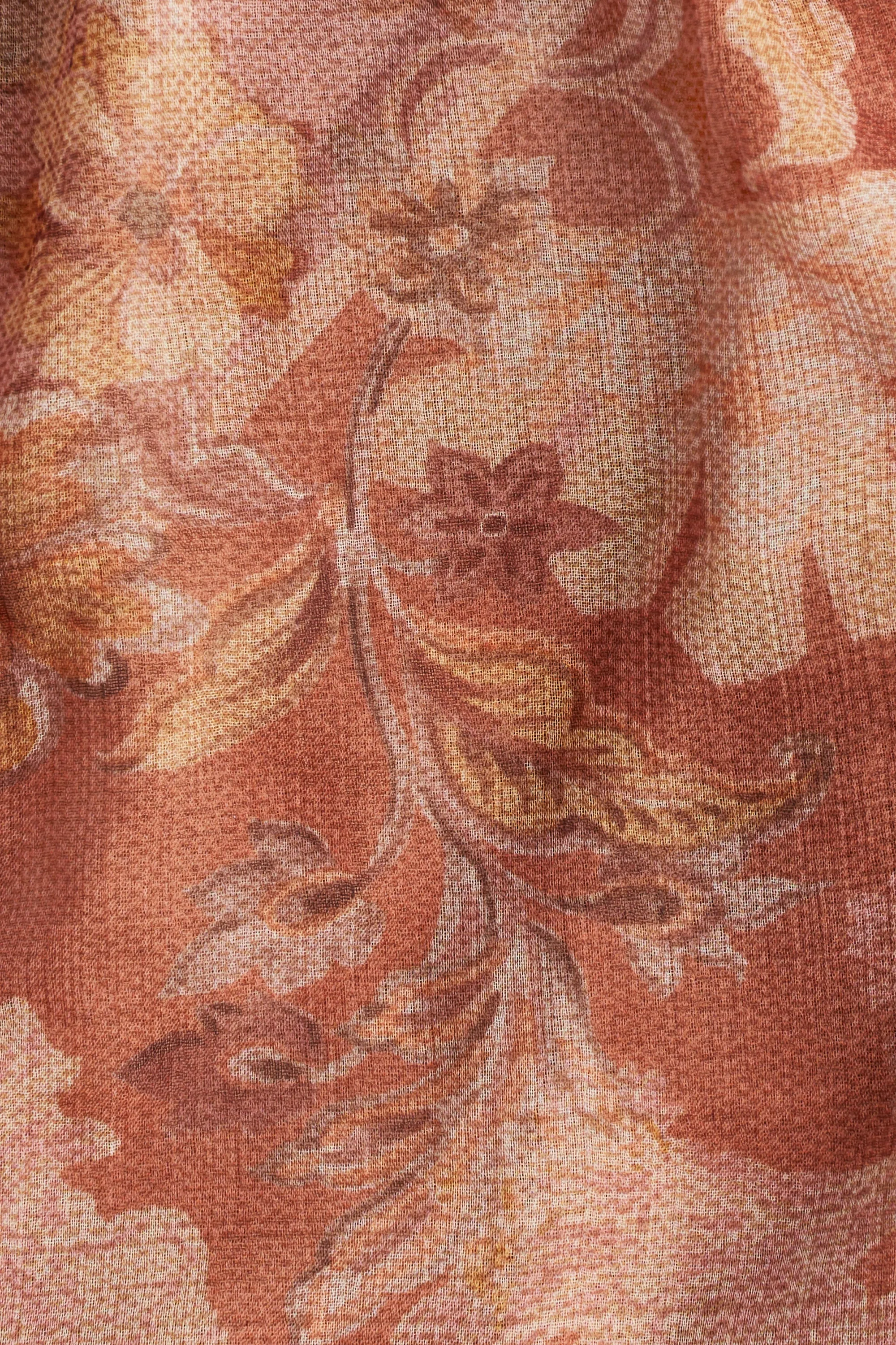 Robe dos nu - Orange/motif