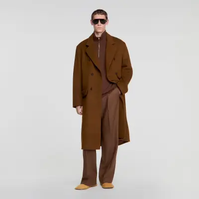 Manteau laine et cachemire croisé