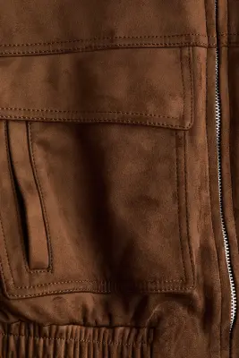 Veste en tissu enduit - Marron — photo 4