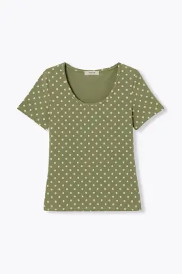 T-shirt imprimé col hublot — photo 1