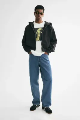 T-shirt imprimé Relaxed Fit Boxy en coton - Blanc/Recorded Observations — photo 1