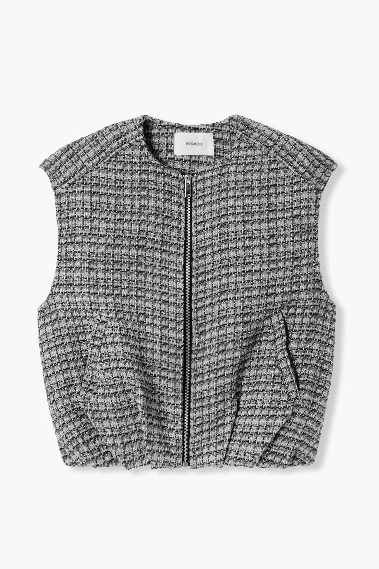 Blouson tweedé sans manches