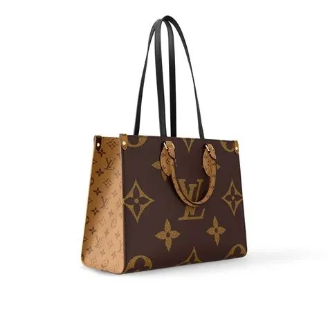 Maroquinerie de luxe cabas onthego mm toile monogram