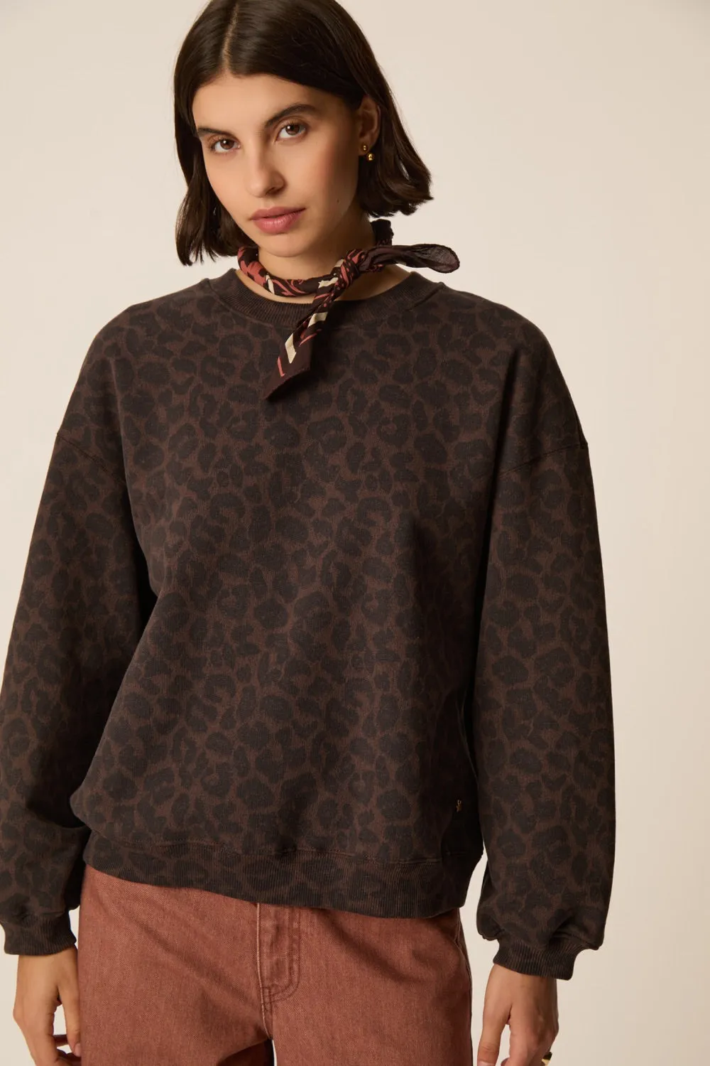 Sweat Shirt Jacinthe Leopard
