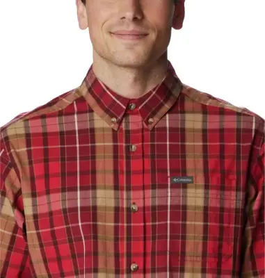 COLUMBIA RAPID RIVERS CHEMISE CARREAUX Rouge — photo 4