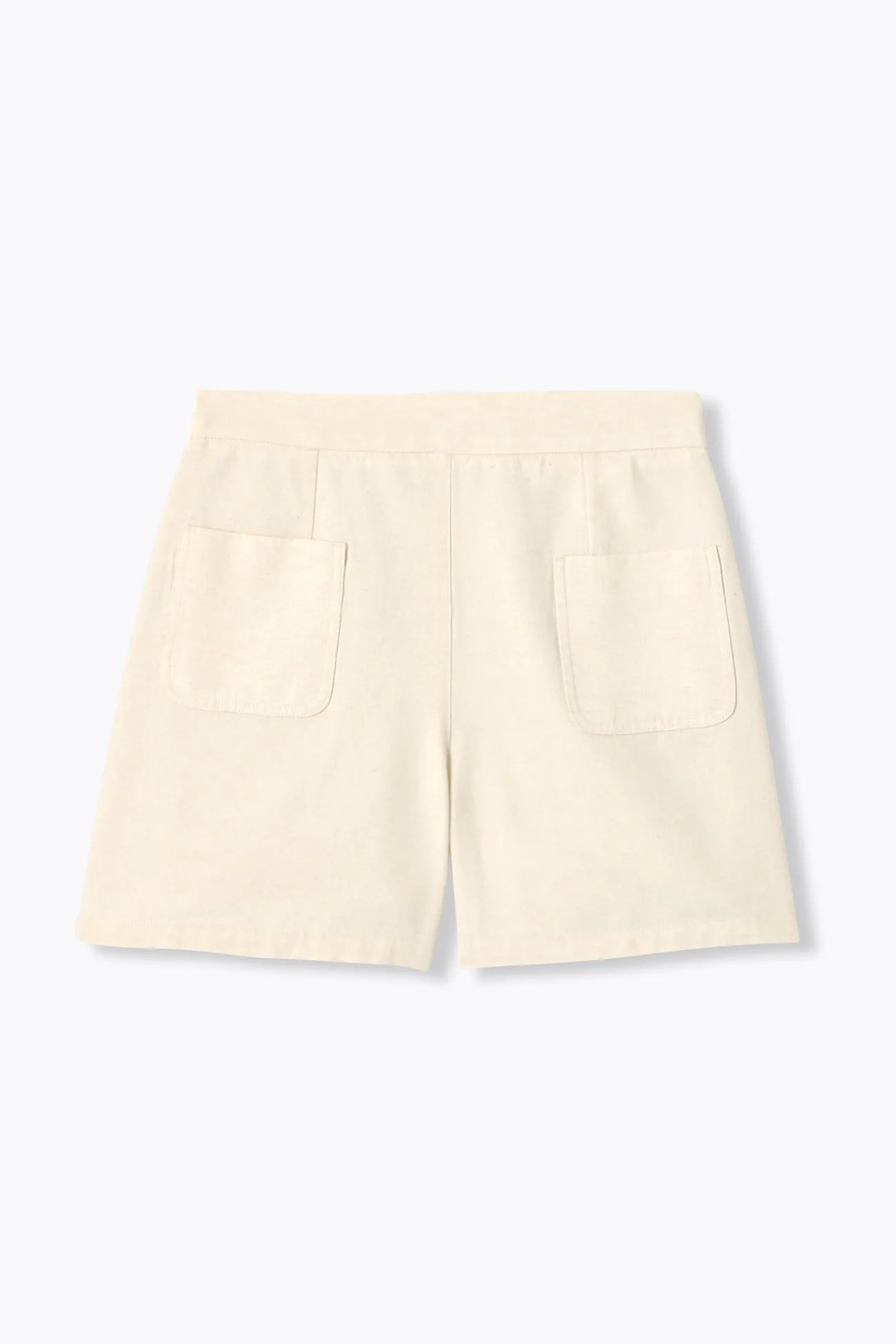 Short uni taille haute Femme