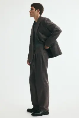 Regular Fit Suit trousers - Beige clair/carreaux — photo 3