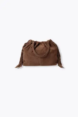 Sac à franges en cuir Femme — photo 1