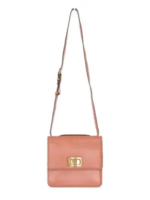 Sac à bandoulière LOUISE en cuir rose Px boutique 1450€ — photo 1
