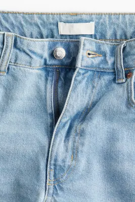 Slim Straight High Ankle Jeans - Bleu denim clair — photo 2
