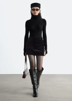 Wool Turtleneck Top - Noir — photo 2