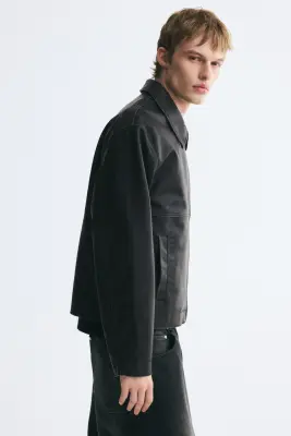 Veste avec col - Noir — photo 3