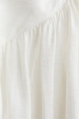 Jupe maxi avec détail à nouer - Blanc — photo 3