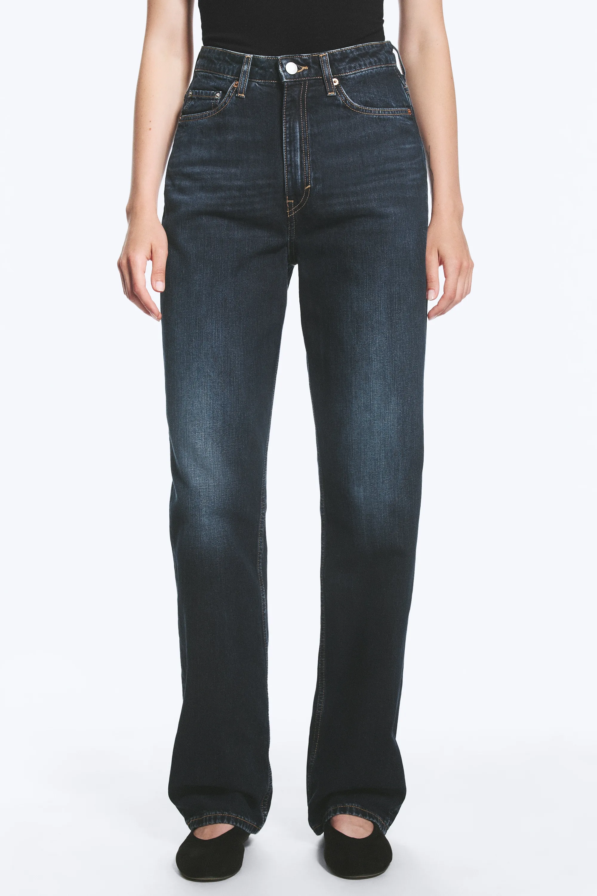 Jean droit standard taille très haute Rowe - Angel Blue - Bleu foncé