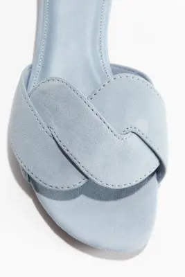 Sandales en cuir - Bleu ancien clair — photo 2