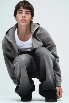 VOID JEAN BAGGY TAILLE BASSE - Imperial Black - Noir — photo 1