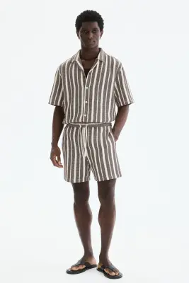 Short Regular Fit - Marron/rayé — photo 2