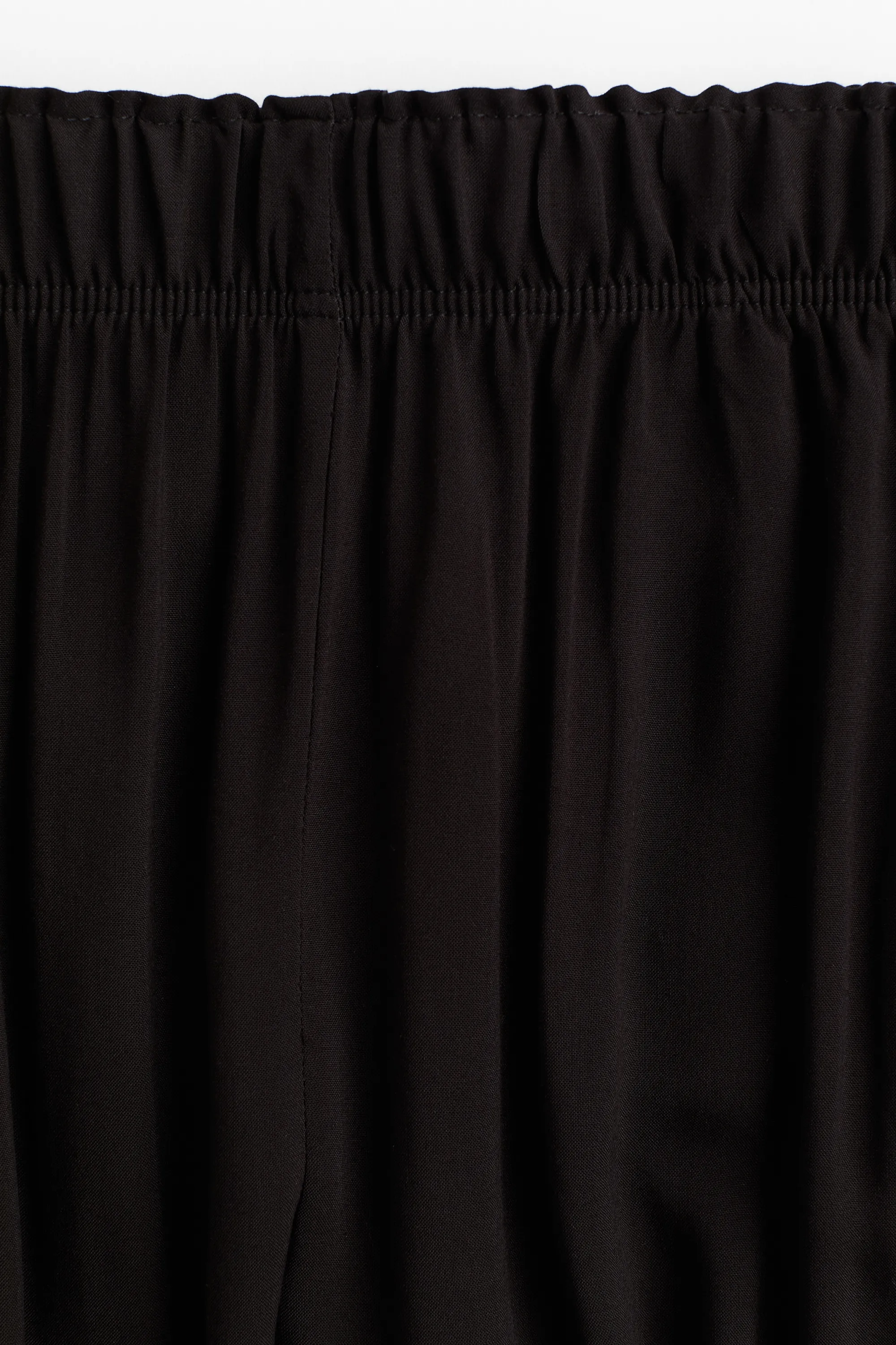 Pantalon Cropped à taille élastique - Noir