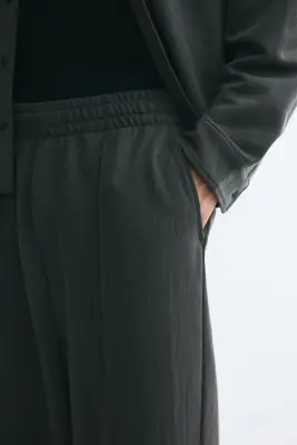 Pantalon jogger Relaxed Fit en interlock - Gris foncé — photo 2