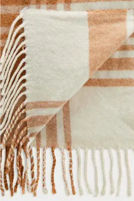 Écharpe Public tartan beige — photo 3