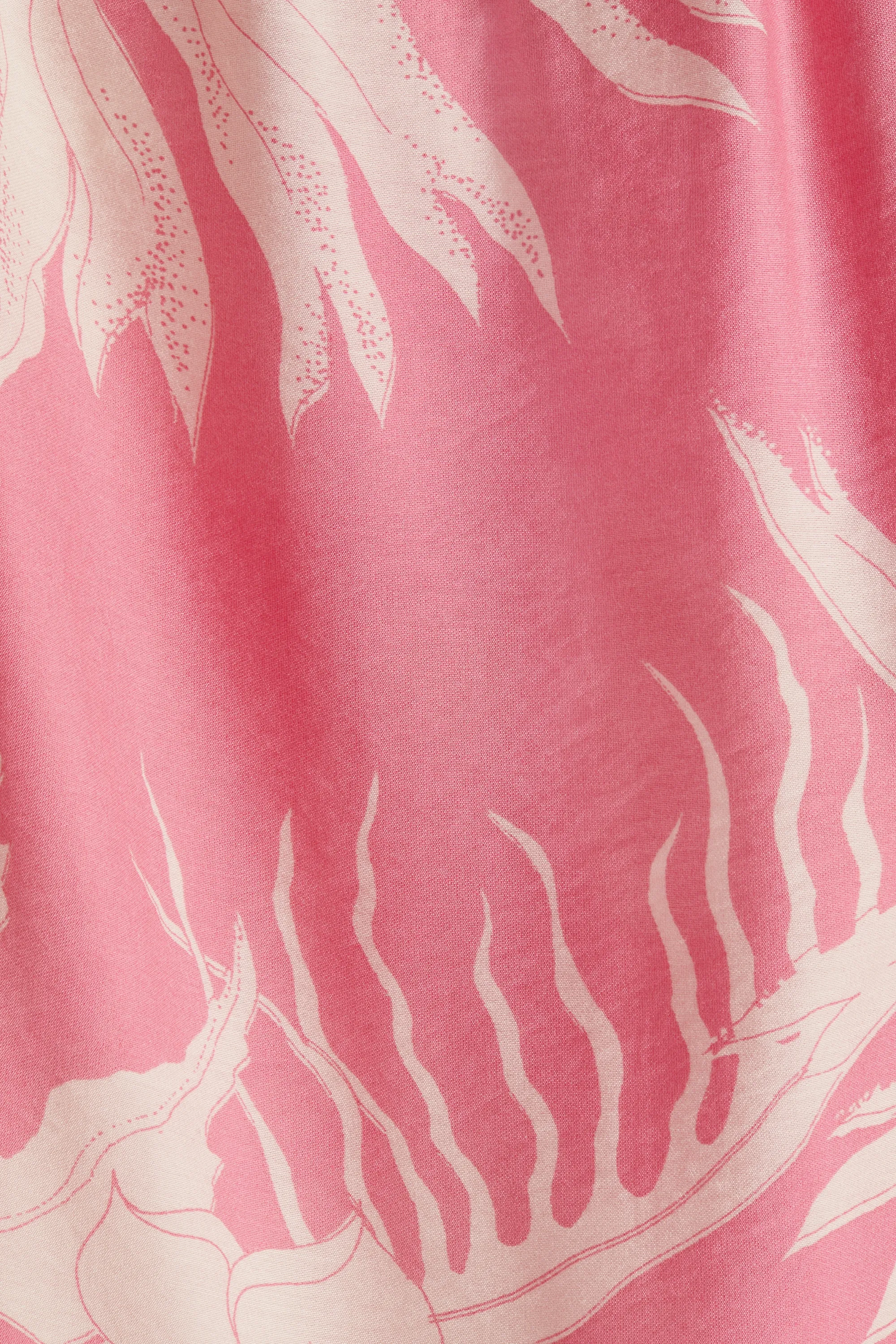 Robe maxi avec bretelles à nouer - Rose/motif