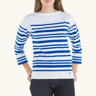 Marinière femme Rachel 1952 Blanc / Bleu — photo 1