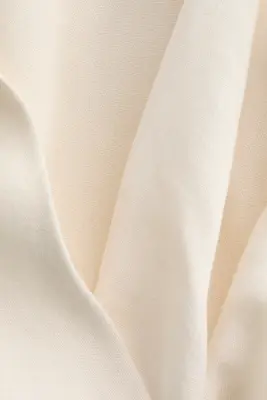 Blouse croisée en lin mélangé - Crème — photo 3