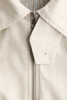 Veste en twill avec col - Beige clair — photo 4