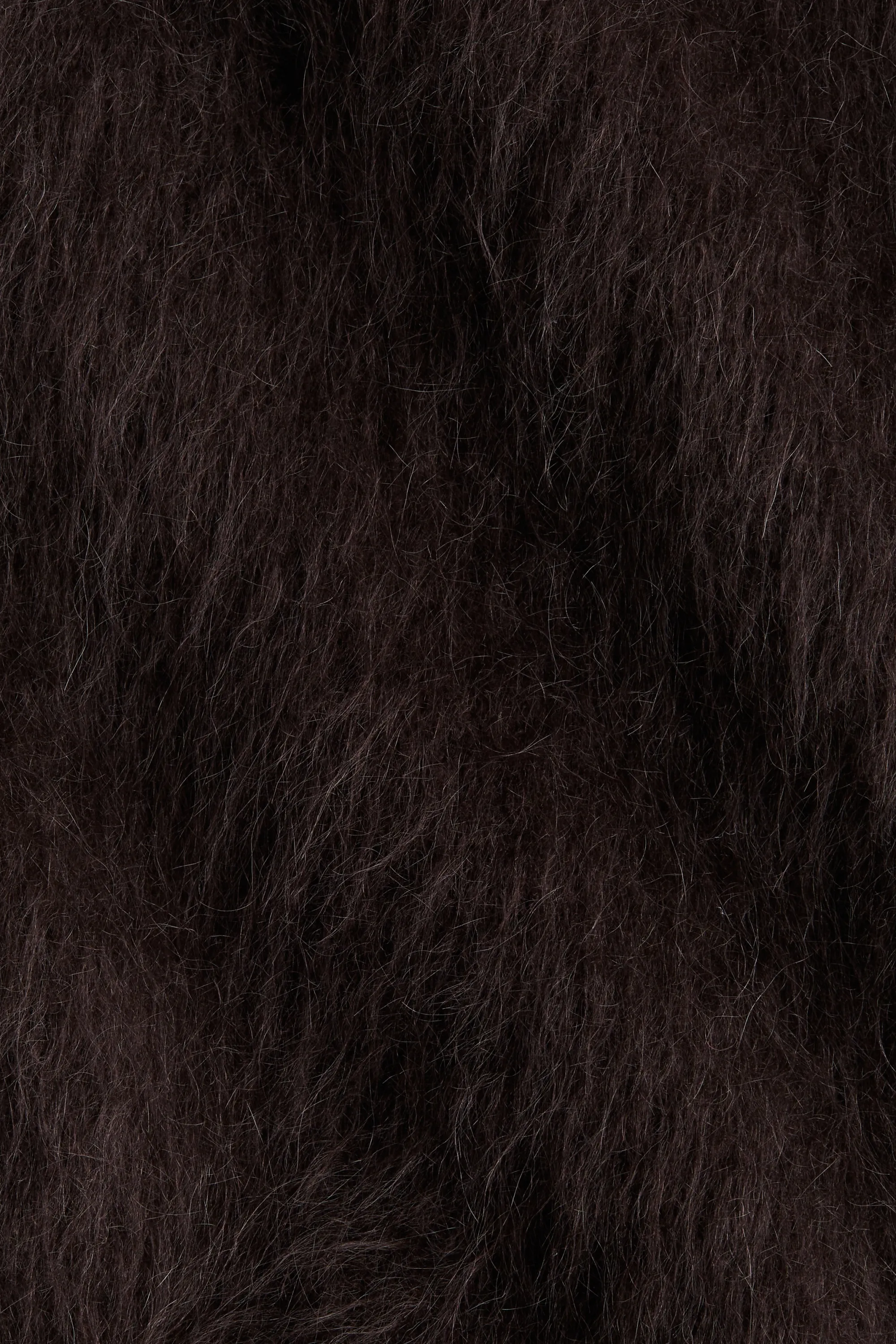 Pull en mohair mélangé - Marron foncé